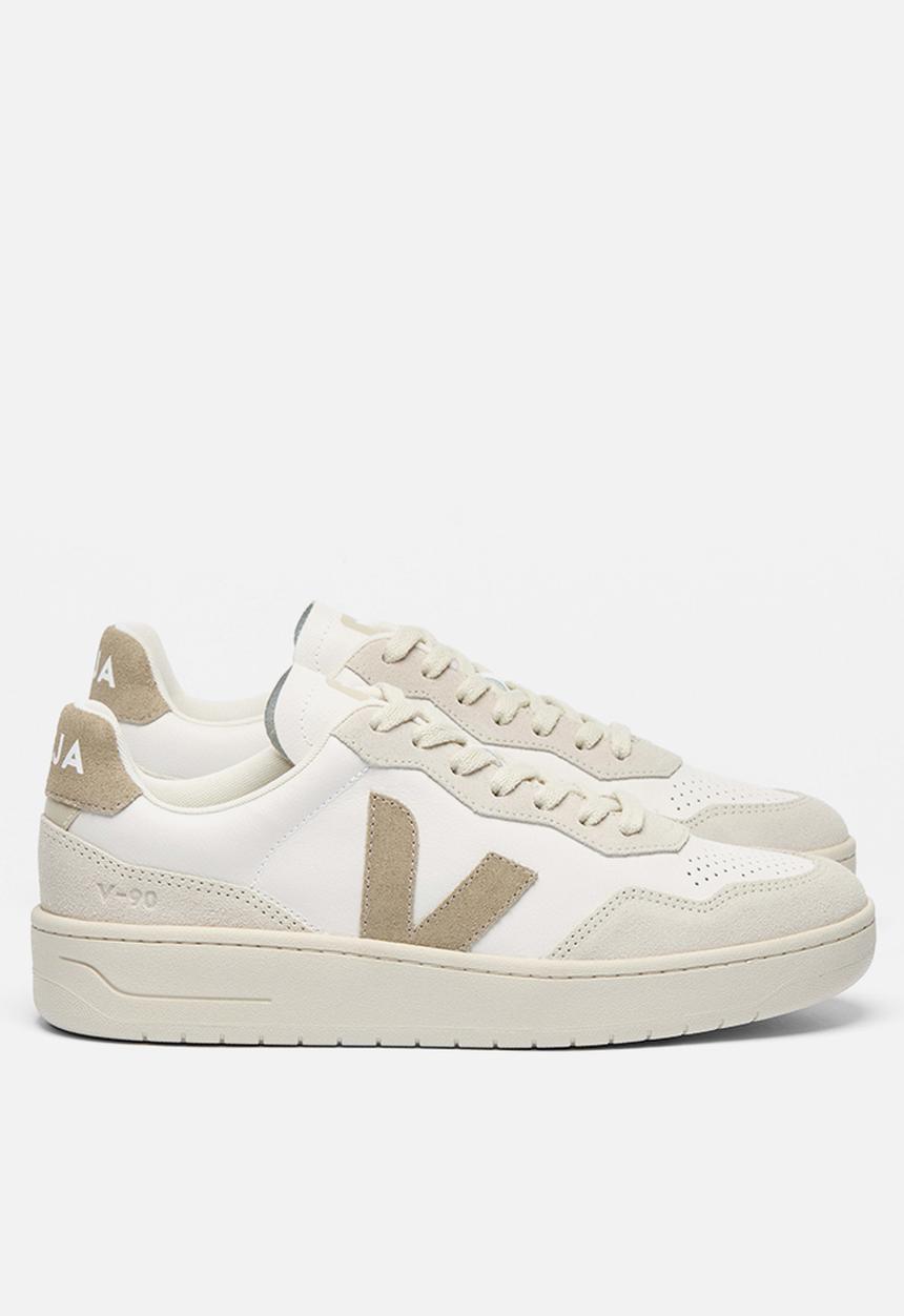 VEJA - V-90 - White/Taupe