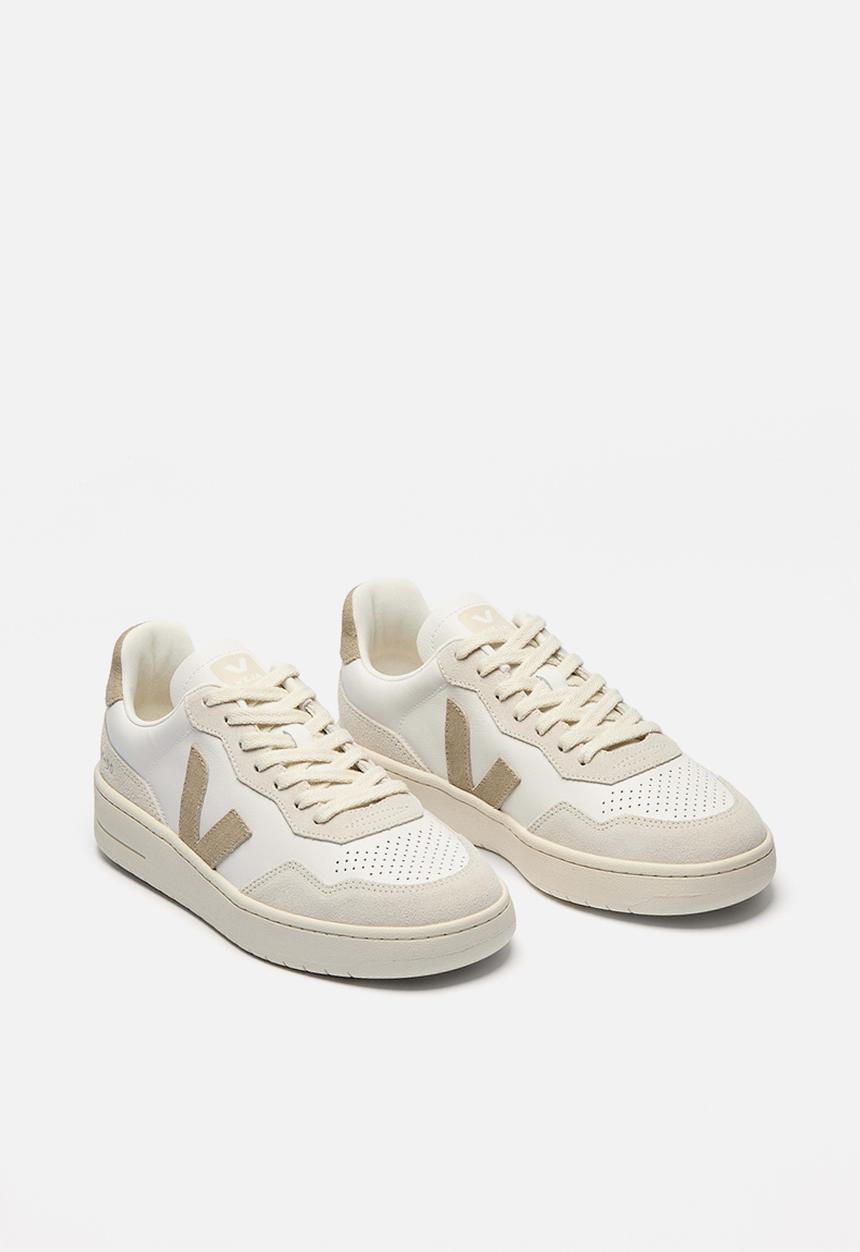 VEJA - V-90 - White/Taupe