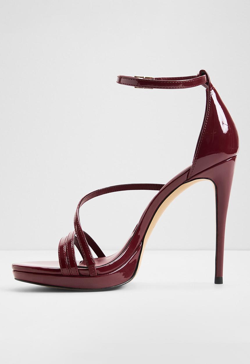 ALDO - Odella open toe ankle strap - dark red