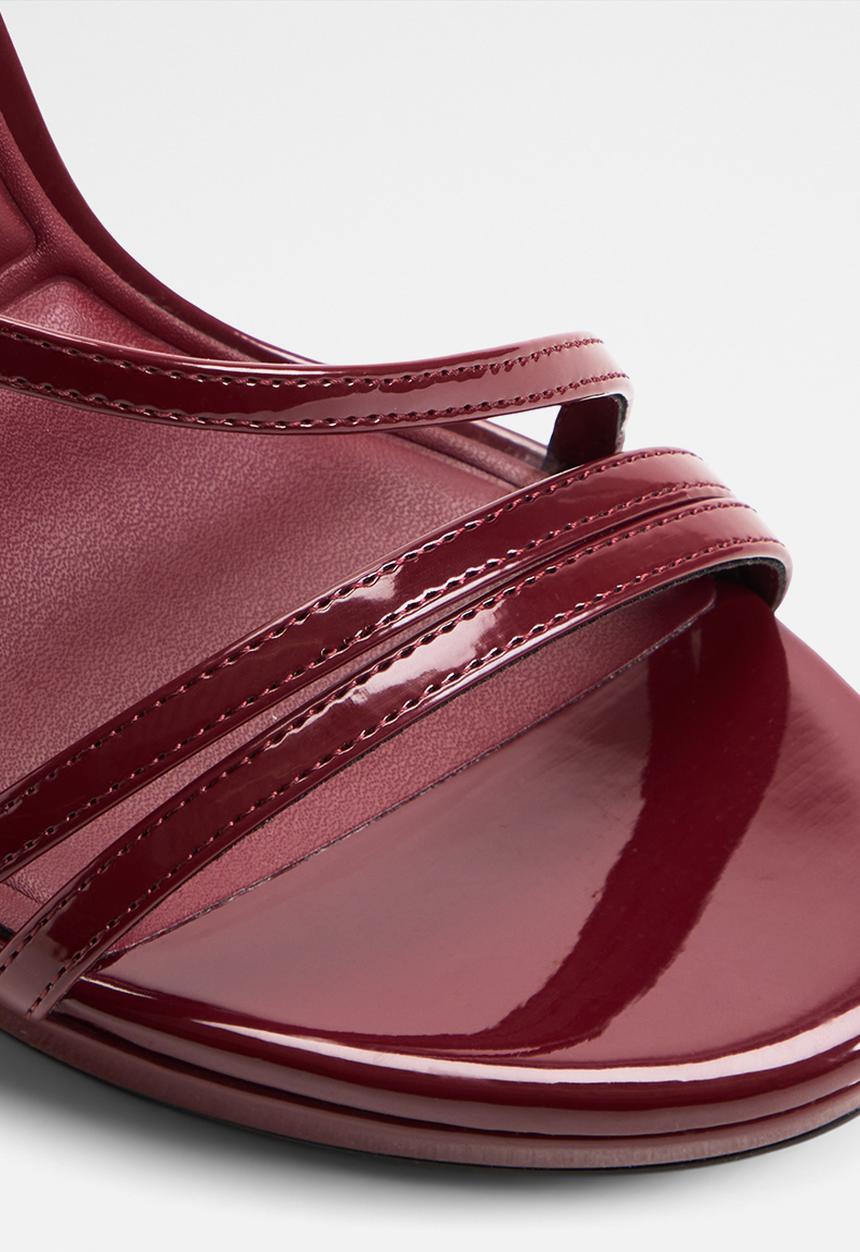 ALDO - Odella open toe ankle strap - dark red