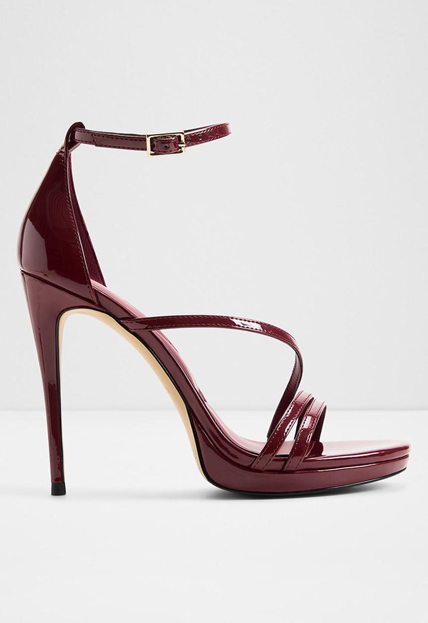 ALDO - Odella open toe ankle strap - dark red