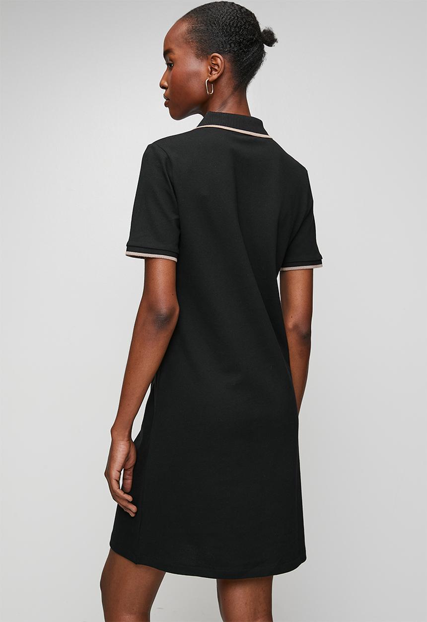 POLO - Wmn Leah Ss Golfer Dress - Black