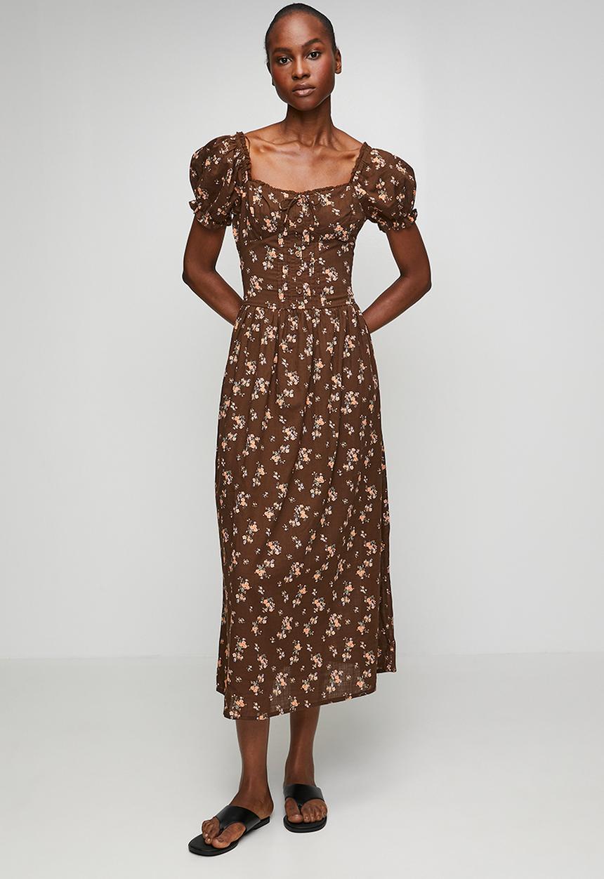 Cotton On - Jenna Ditsy - Dark Oak
