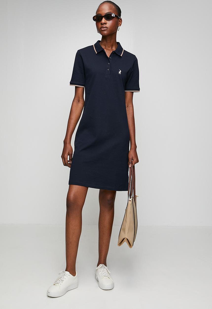 POLO - Wmn Leah Ss Golfer Dress - Navy
