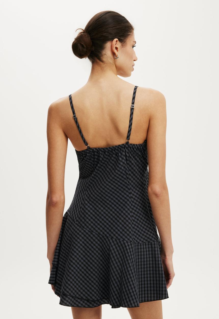 Cotton On - Marine Mini Dress - Navy Check