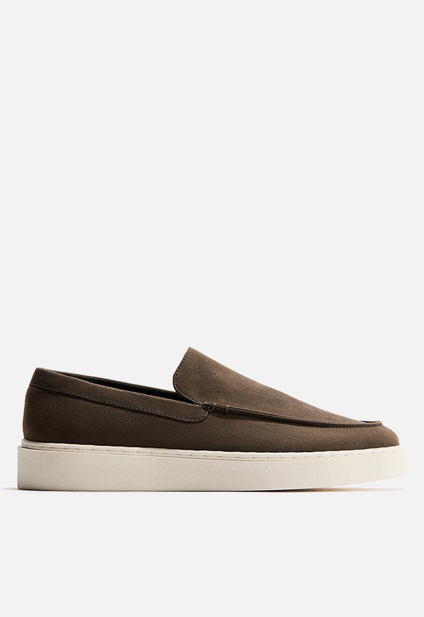 H&M - Moccasin-seam loafers - dark khaki green