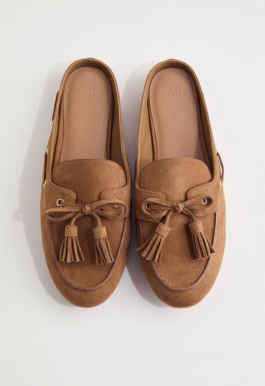 H&M - Loafer mules - dark beige
