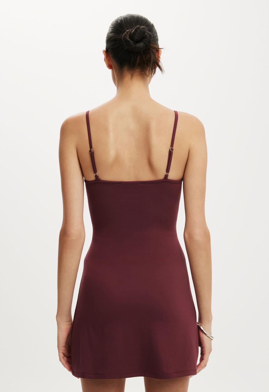 Cotton On - Hold Me Mini Dress Skort - Sour Cherry