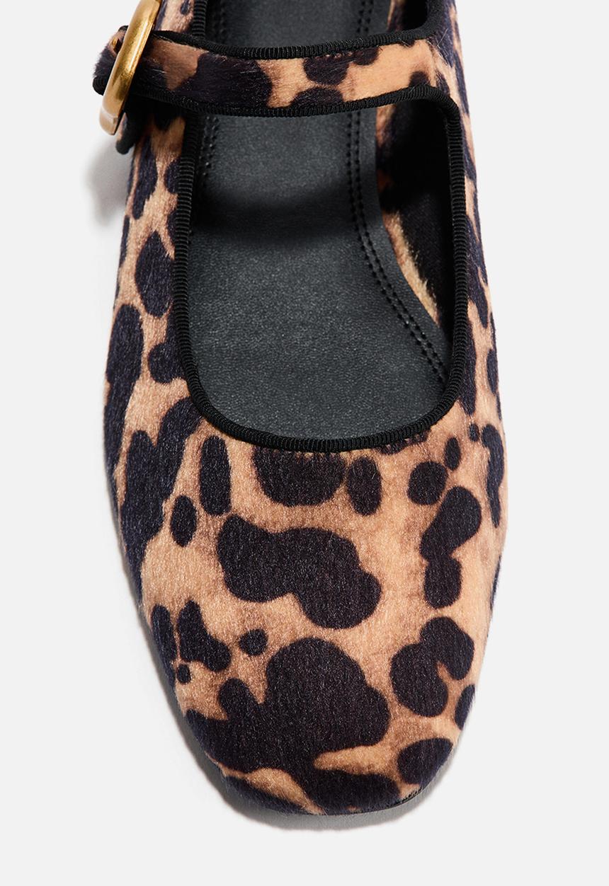 H&M - Mary jane ballet flats - beige/leopard print