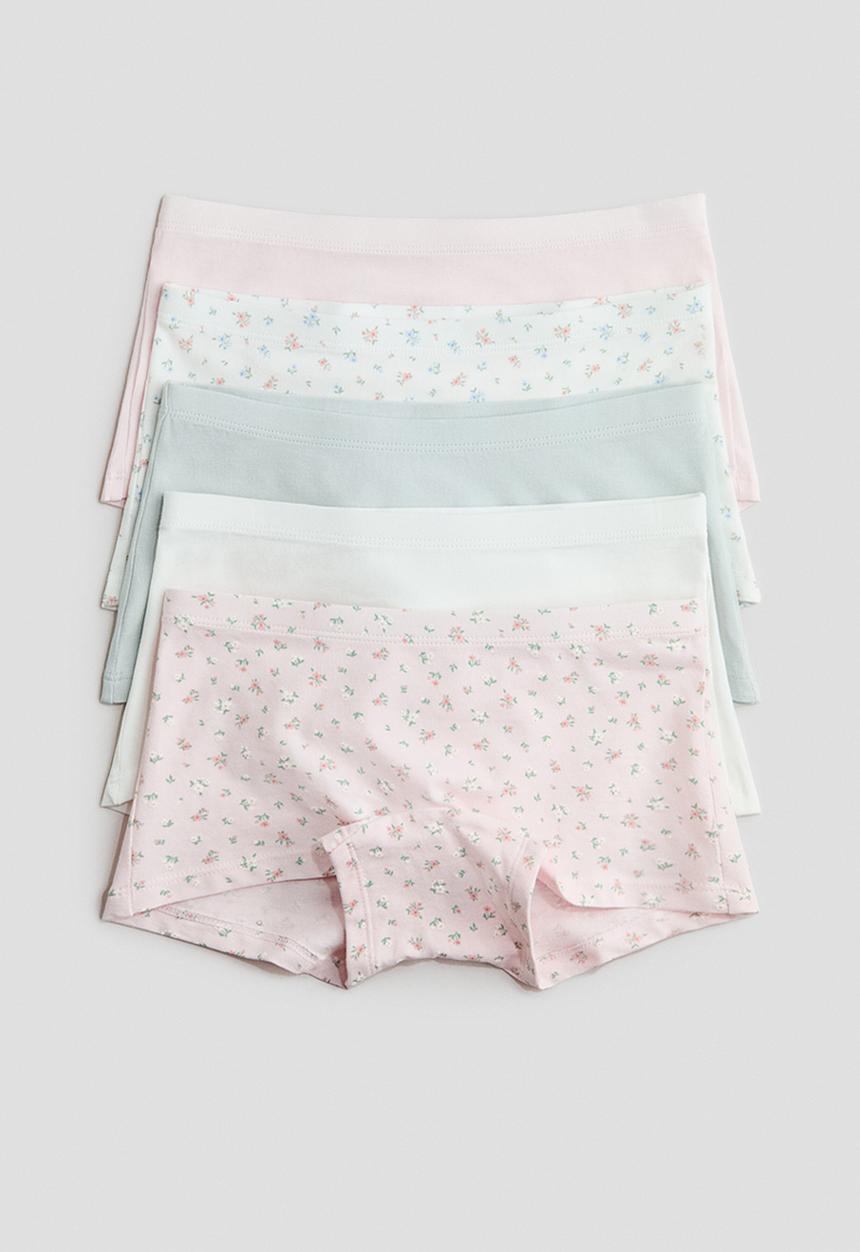 H&M - 5-Pack cotton boxers - light pink/floral