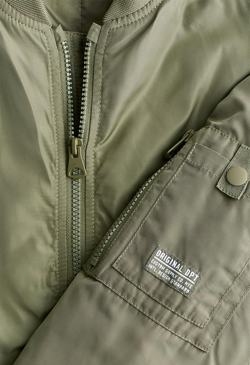 H&M - Padded bomber jacket - khaki green