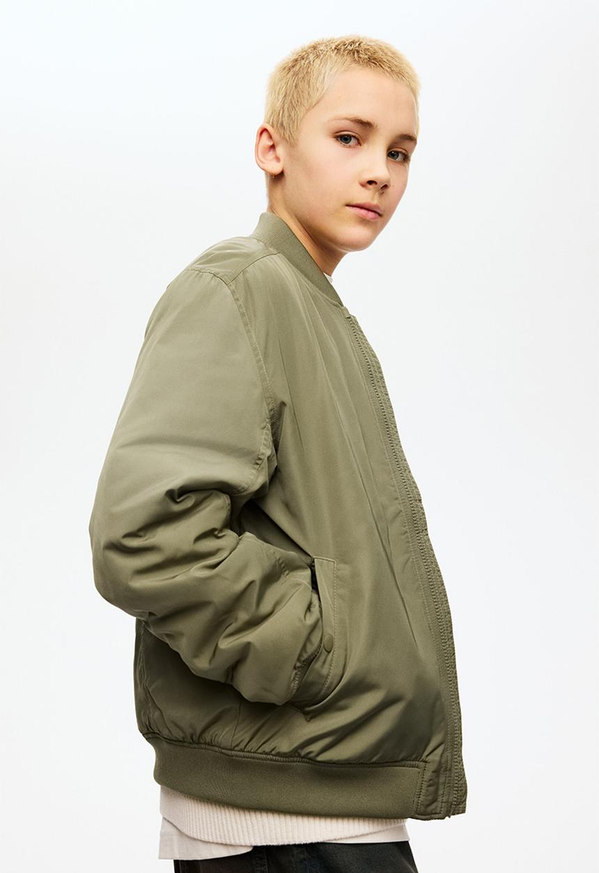 H&M - Padded bomber jacket - khaki green