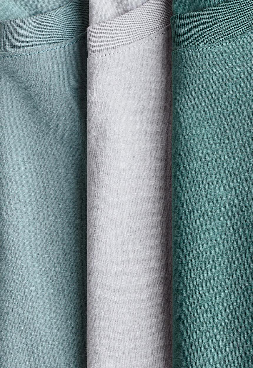 H&M - 3-Pack t-shirts - green/light grey