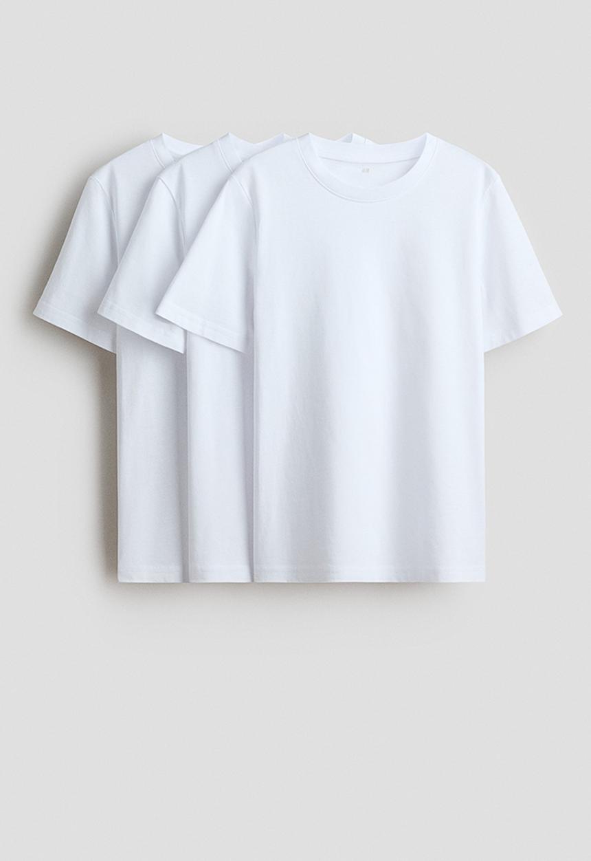 H&M - 3-Pack t-shirts - white