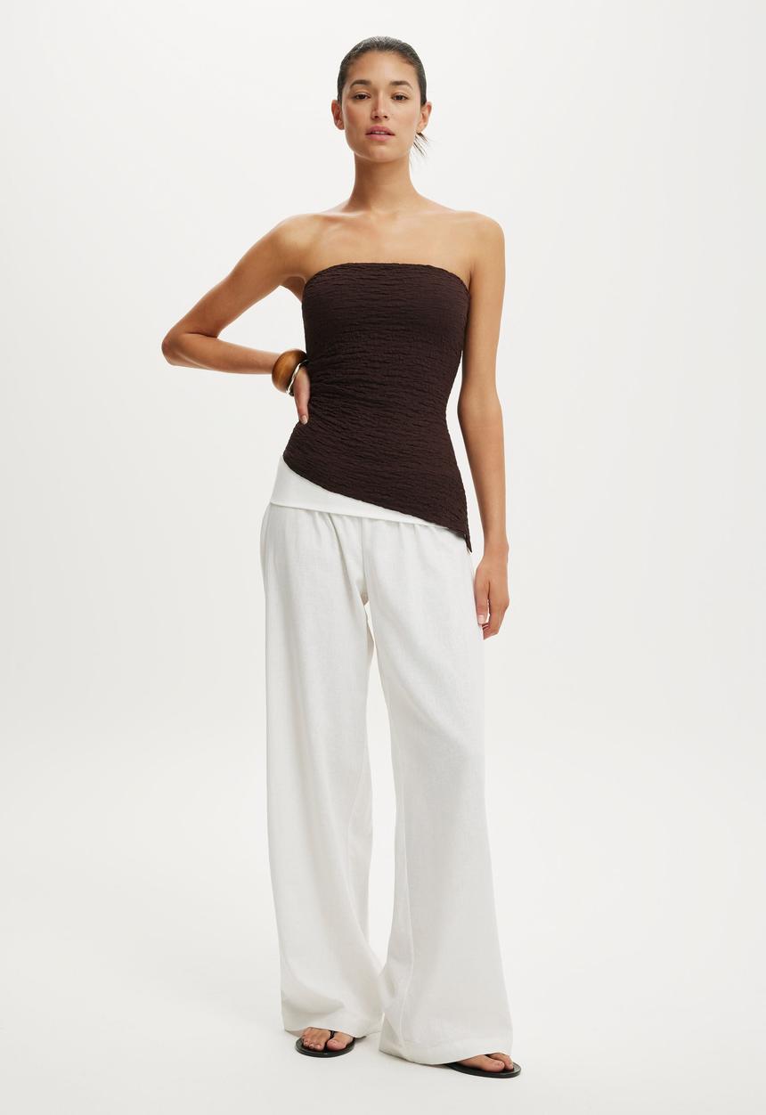 Cotton On - Haven Fold Over Pant - White