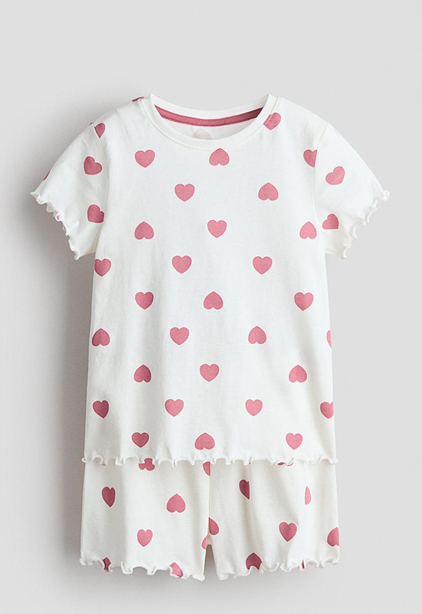 H&M - Cotton pyjamas - white/pink hearts