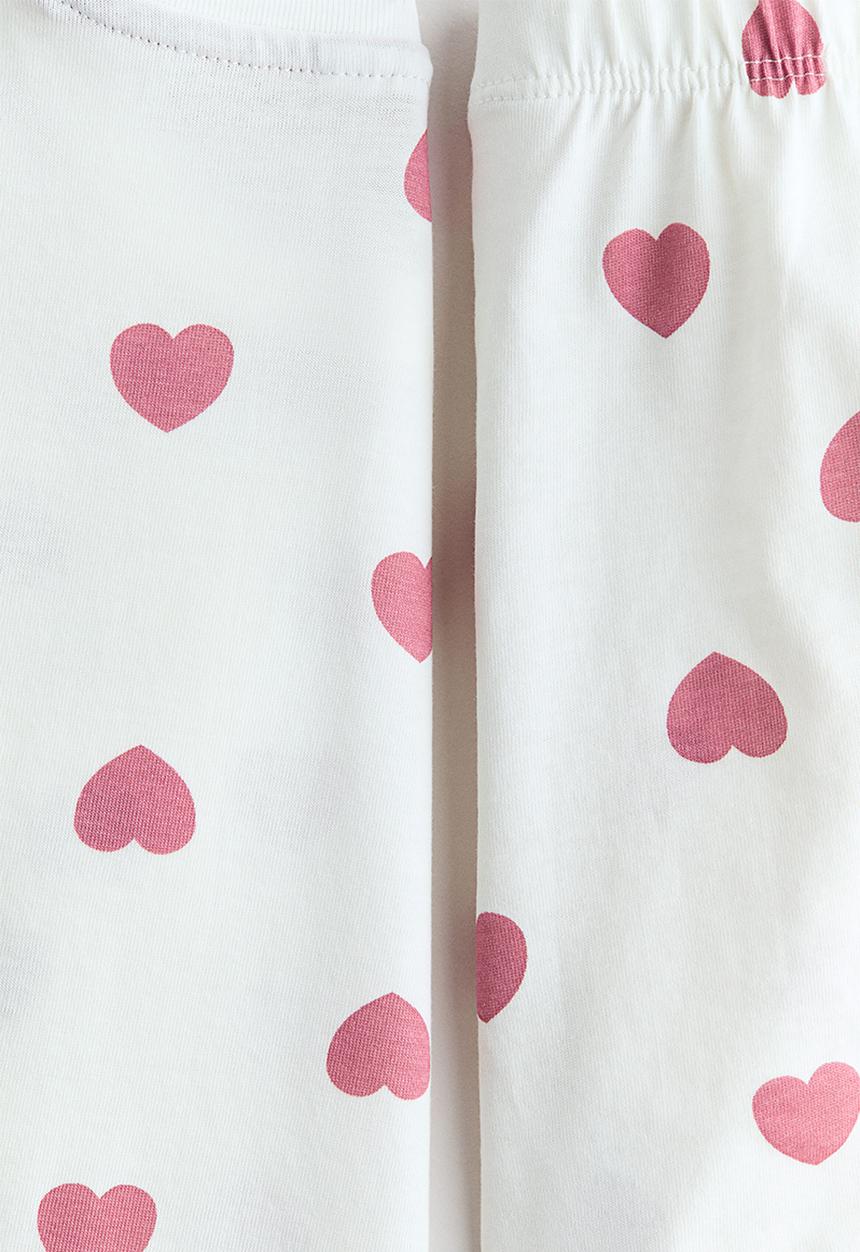 H&M - Cotton pyjamas - white/pink hearts