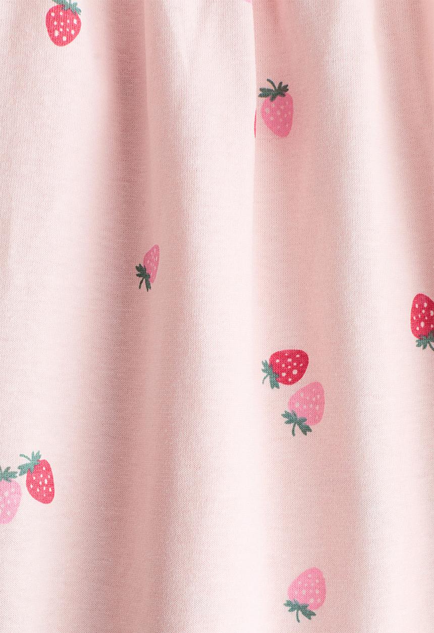 H&M - Patterned cotton dress - light pink/strawberries