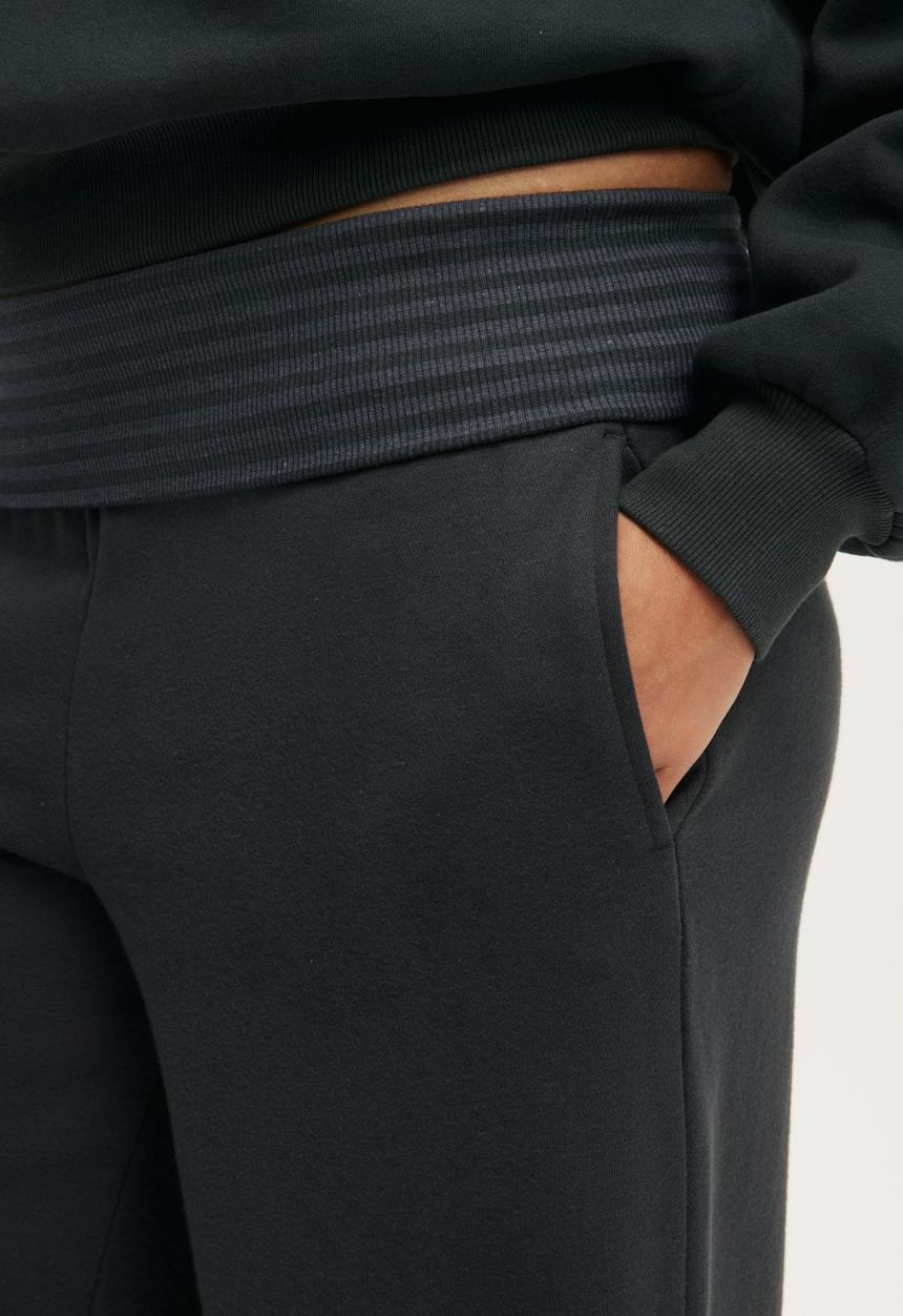 Cotton On - Fold Over Waistband Sweatpant - Shadowstone/Stripe