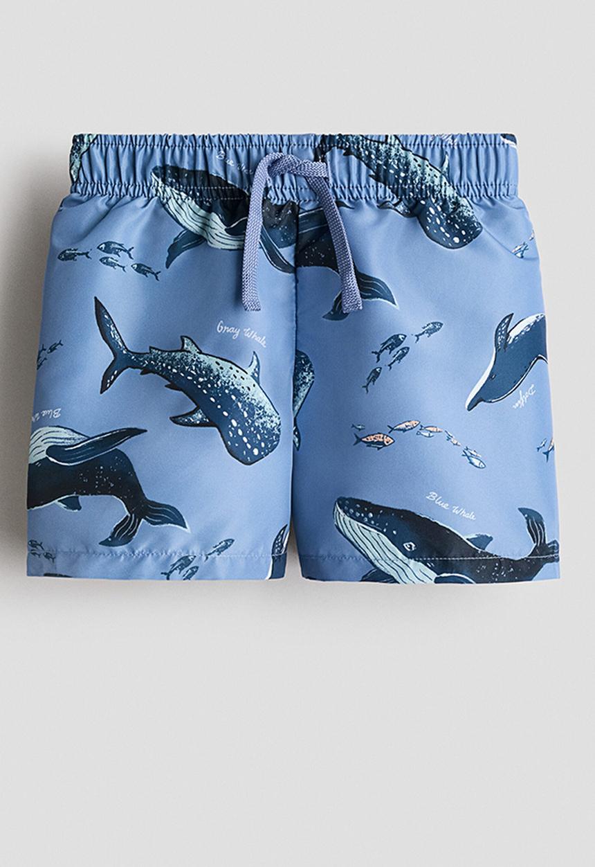 H&M - Printed swim shorts - light blue/whales
