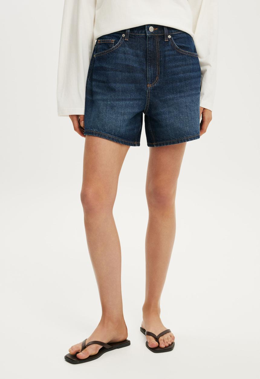 Cotton On - High 90s Denim Short - Apollo Blue