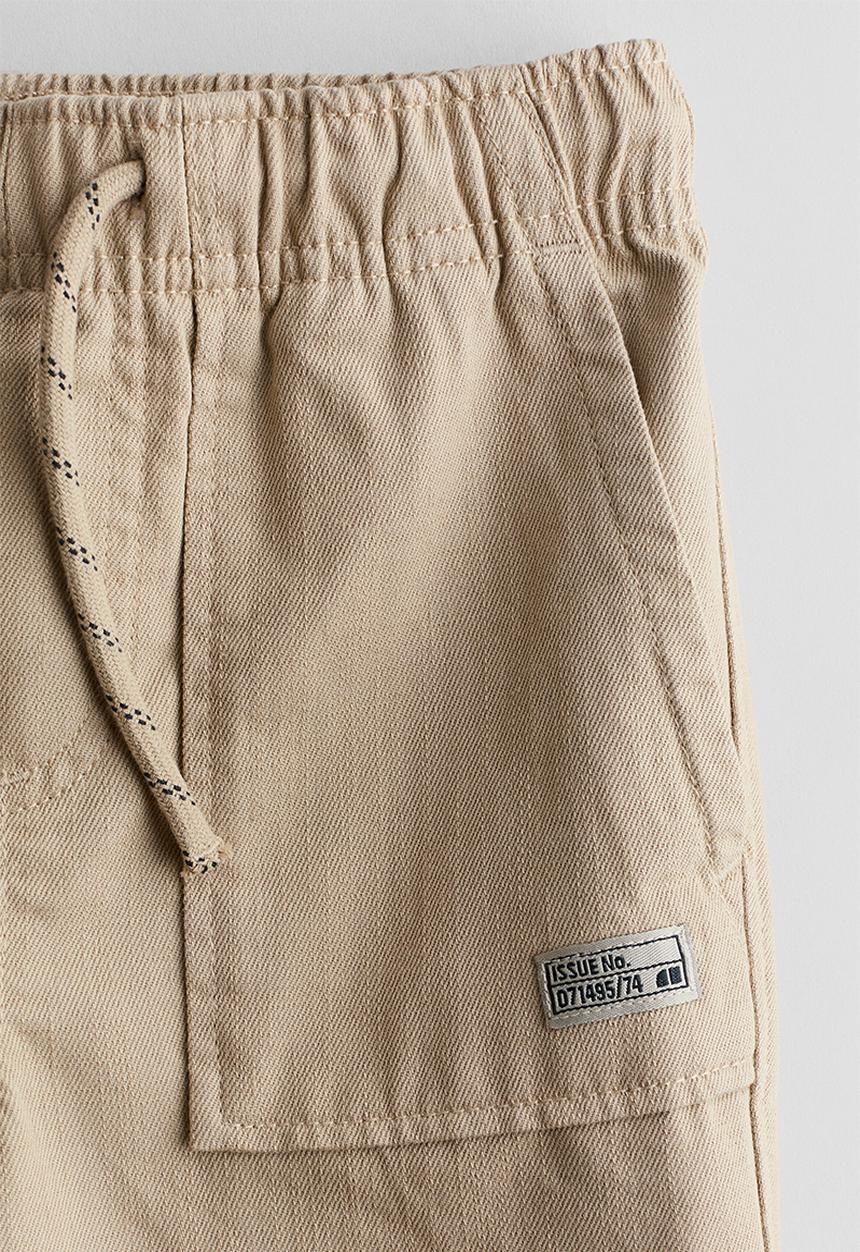 H&M - Cotton twill joggers - beige