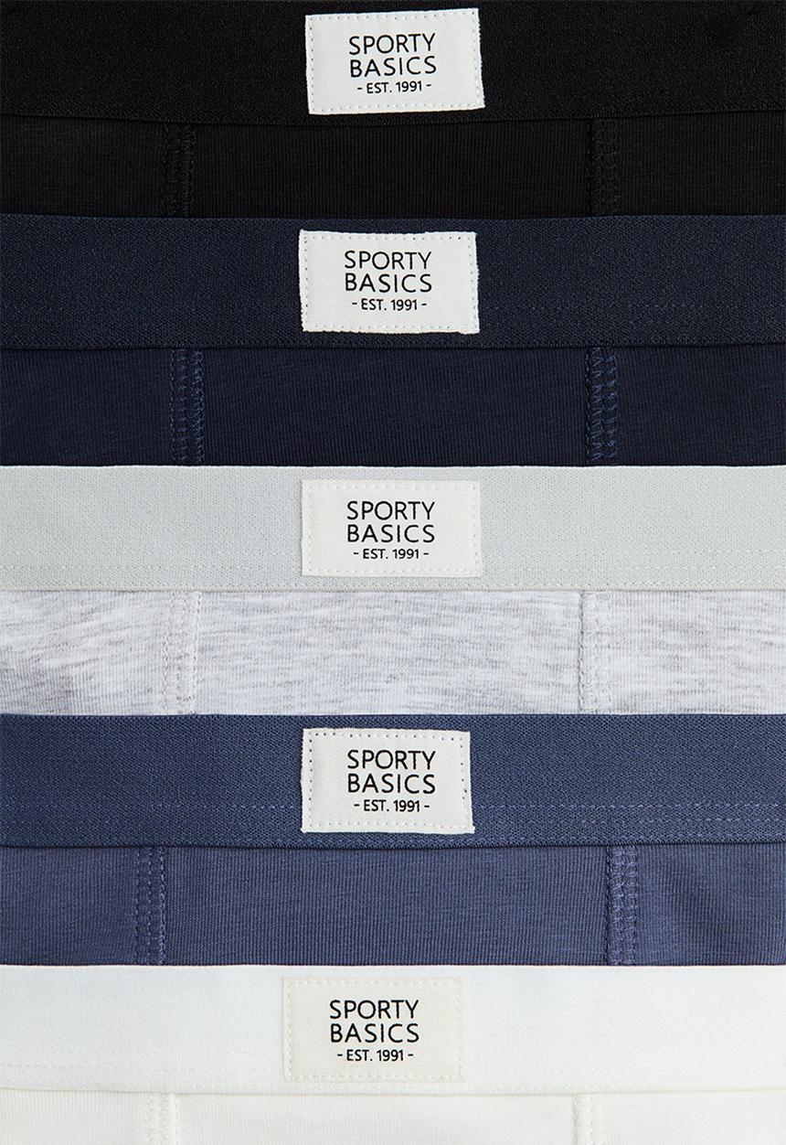 H&M - 5-Pack cotton trunks - navy blue/dusty blue
