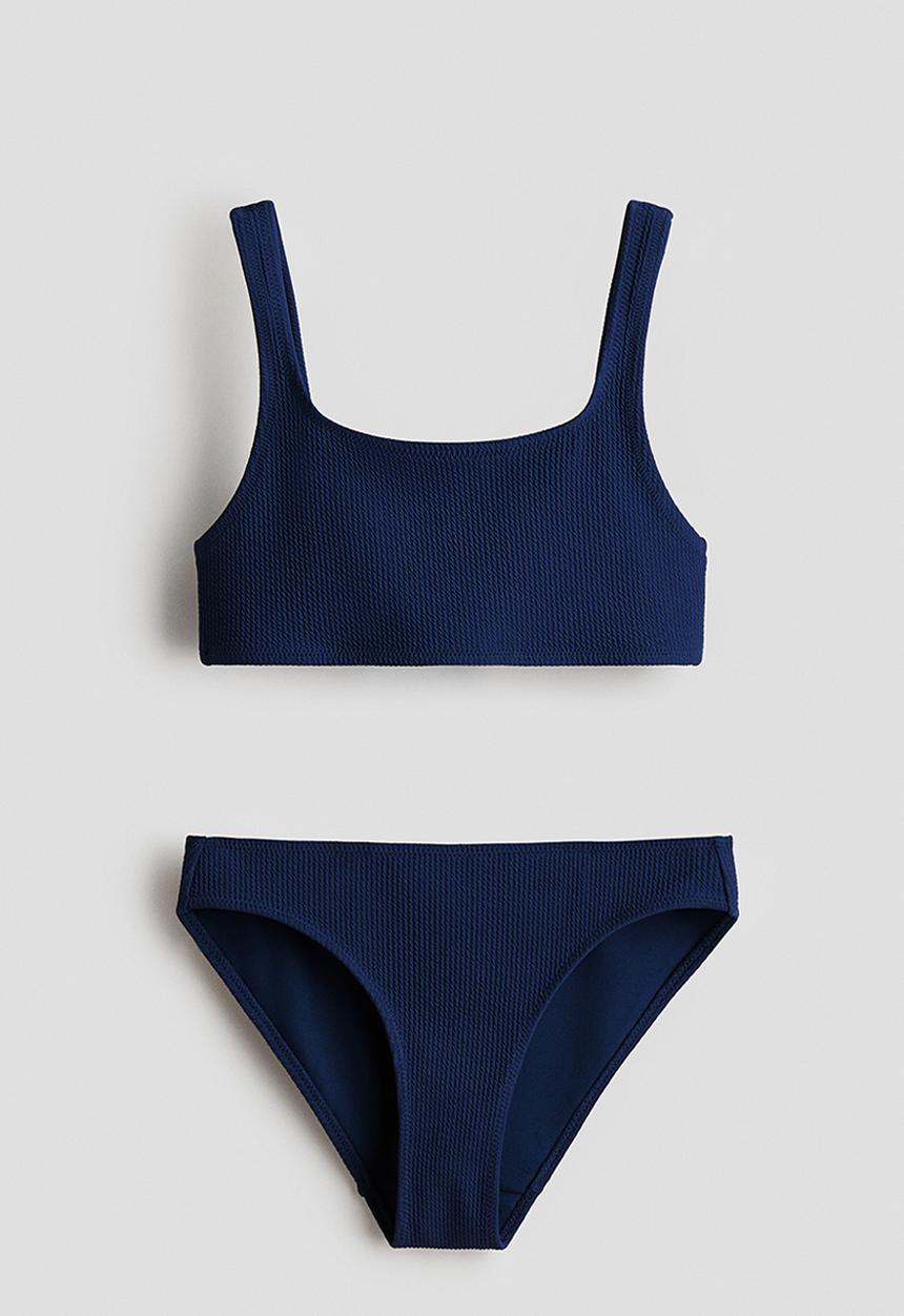 H&M - Textured bikini - navy blue
