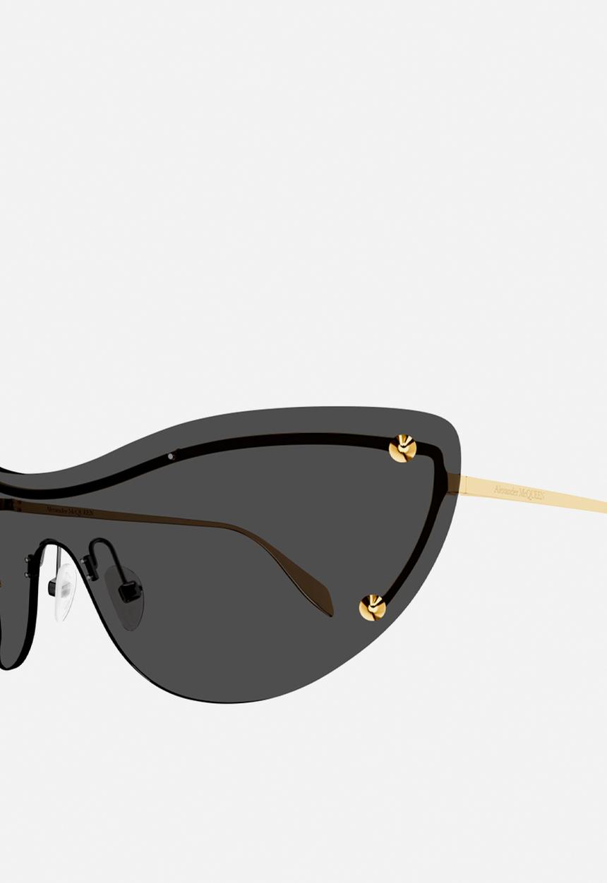 Alexander McQueen - AM0413S-001 99 Sunglass - Gold & Black