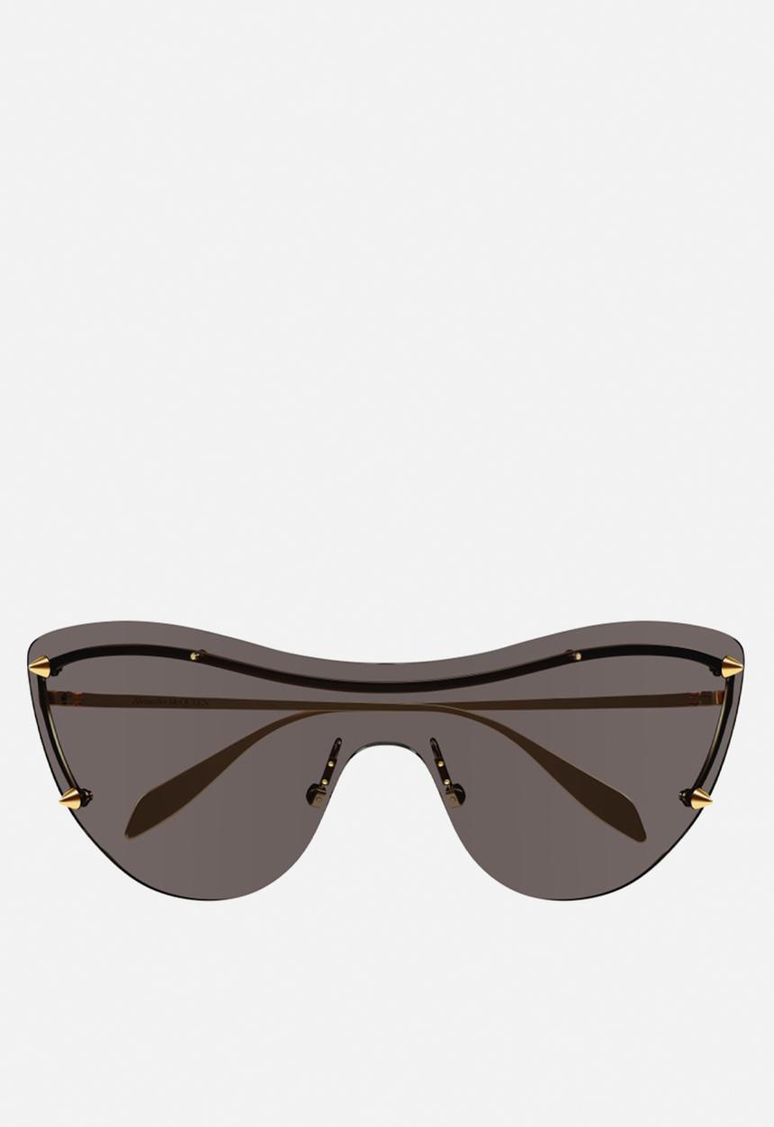 Alexander McQueen - AM0413S-002 99 Sunglass - Gold & Brown