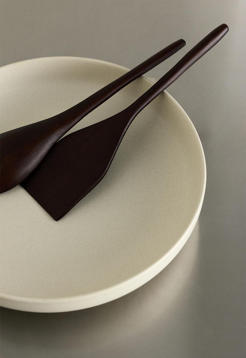 H&M - 2-piece mango wood kitchen utensils set - dark brown