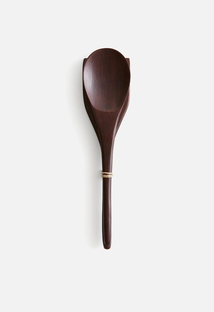 H&M - 2-piece mango wood kitchen utensils set - dark brown