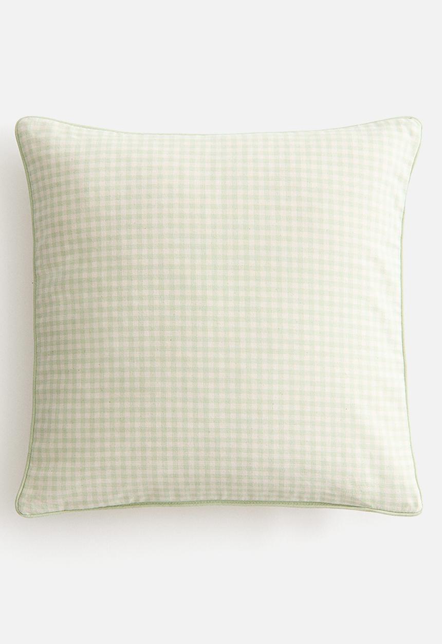 H&M - Print-motif canvas cushion cover - light green/winnie the pooh