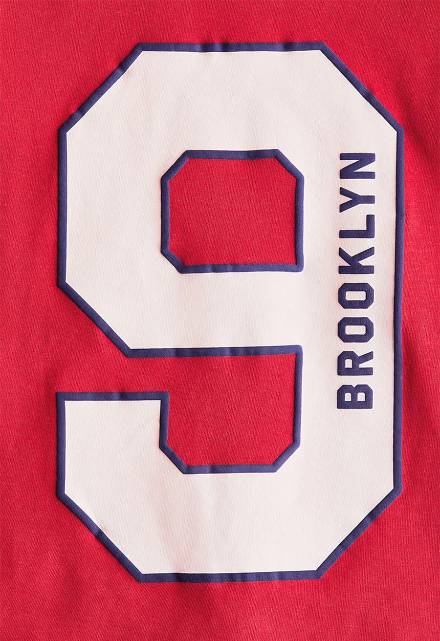 H&M - Printed cotton t-shirt - red/brooklyn