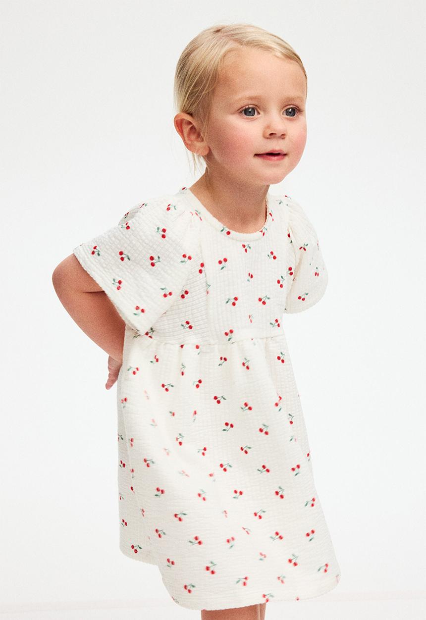 H&M - Printed jersey dress - white/cherries