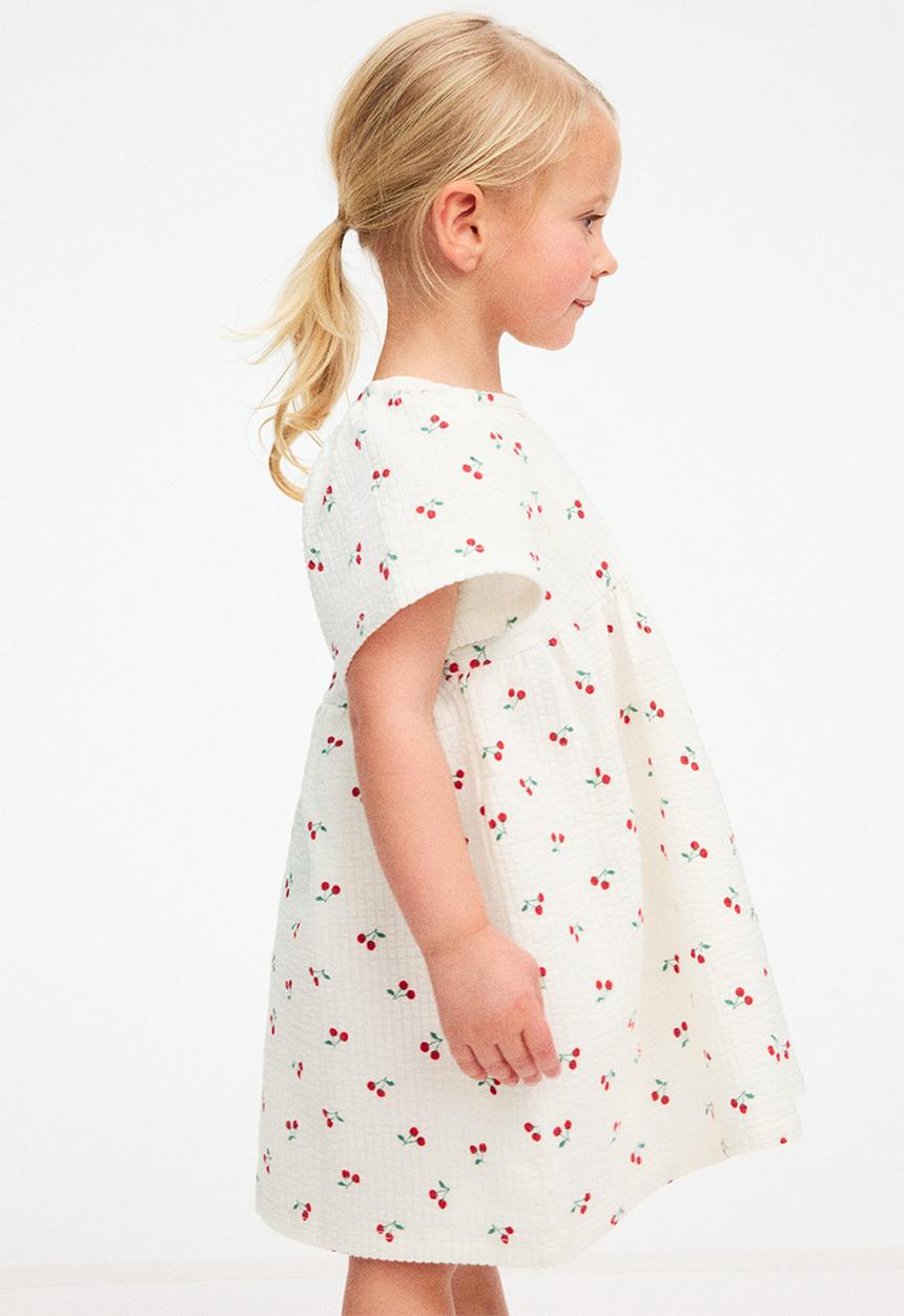 H&M - Printed jersey dress - white/cherries