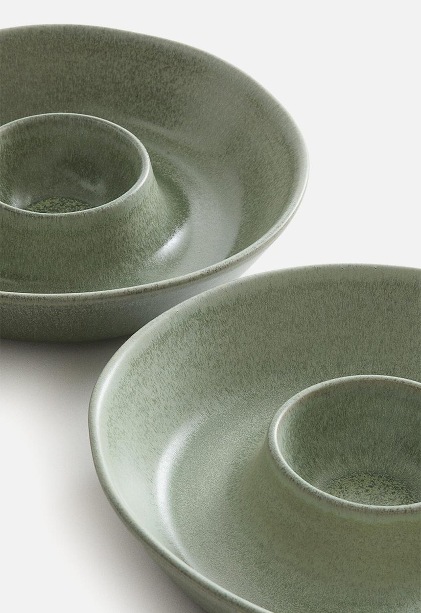 H&M - Stoneware serving bowl - light green