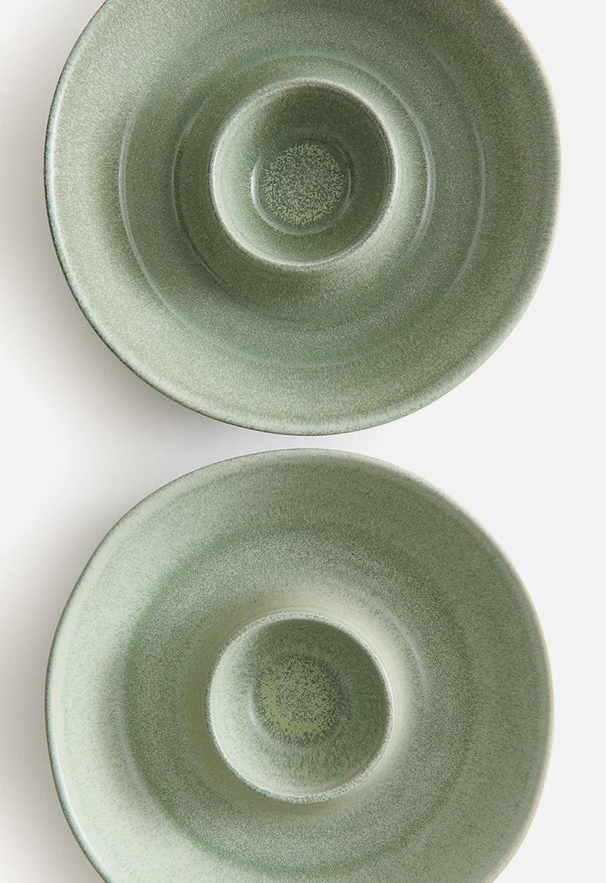 H&M - Stoneware serving bowl - light green