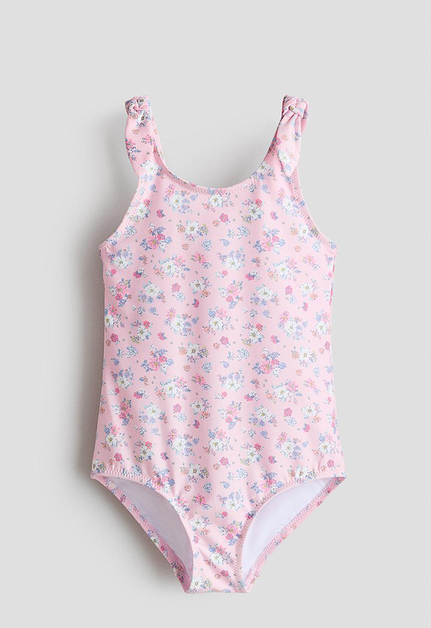 H&M - Printed swimsuit - light pink/floral
