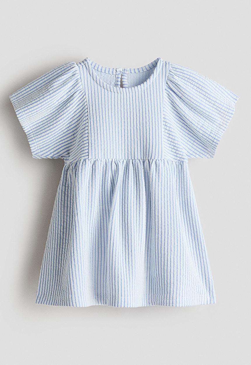 H&M - Printed jersey dress - blue/white striped