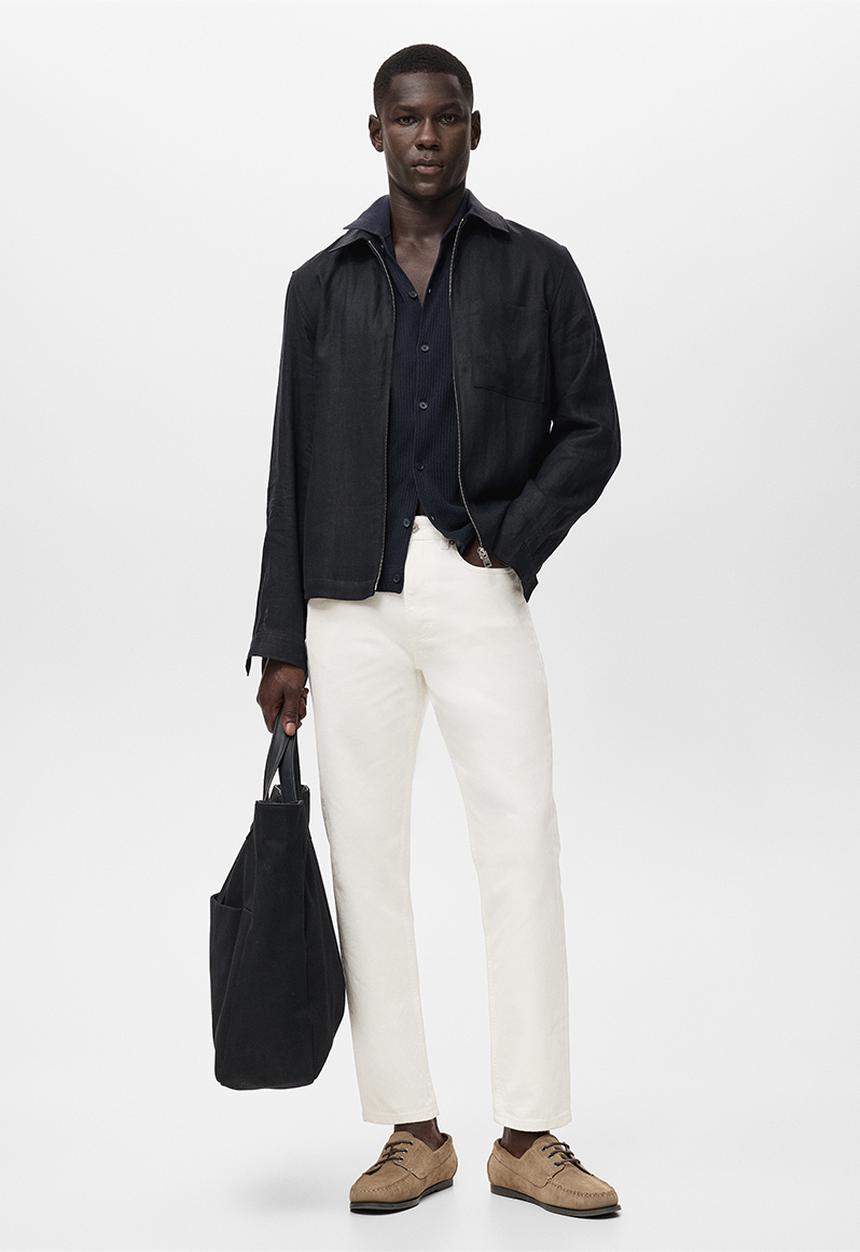 MANGO - Lori tapered fit jeans - Off White