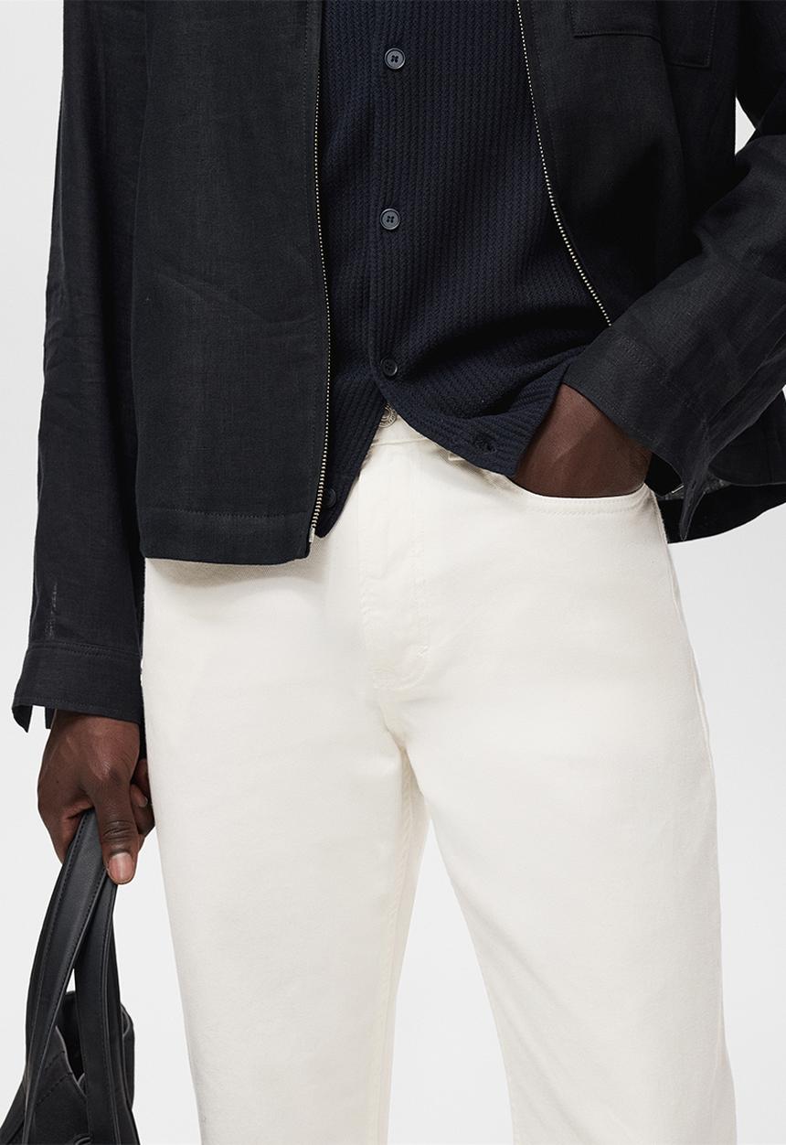 MANGO - Lori tapered fit jeans - Off White