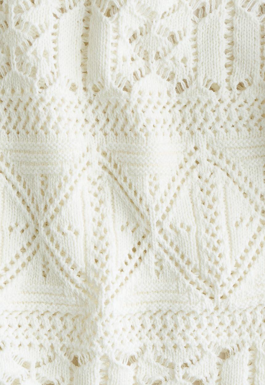 H&M - Crochet-look jumper - white