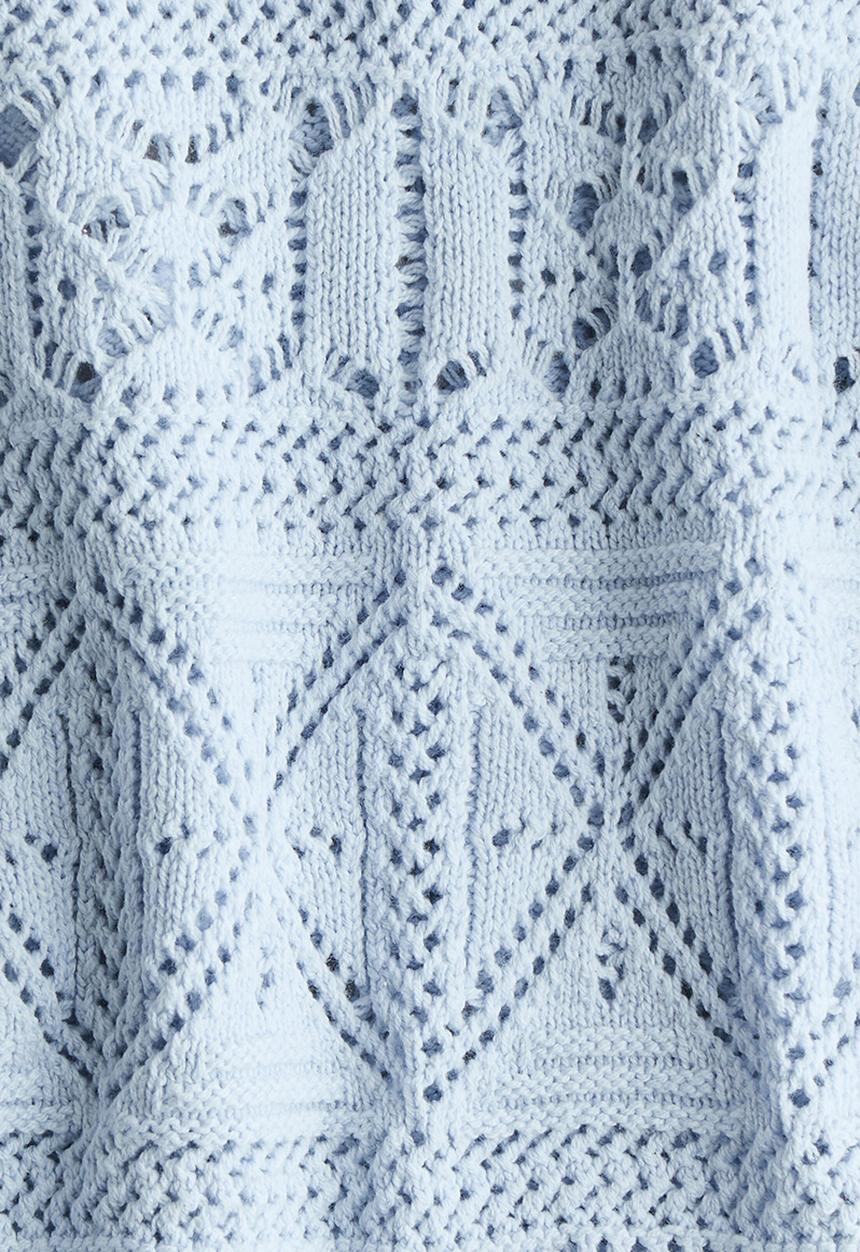 H&M - Crochet-look jumper - light blue