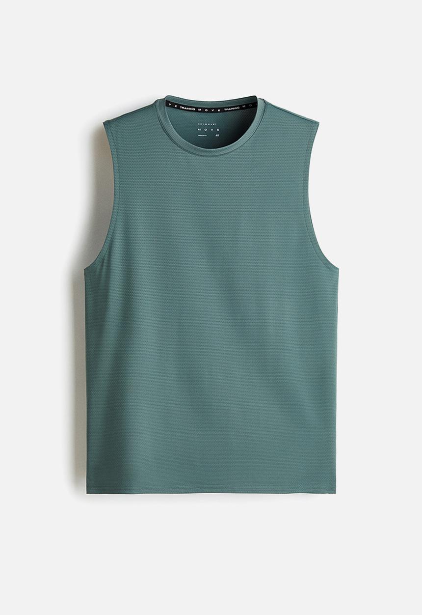 H&M - Regular fit sports vest top with drymove™ - dusty green
