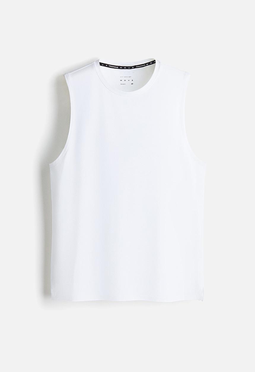 H&M - Regular fit sports vest top with drymove™ - white