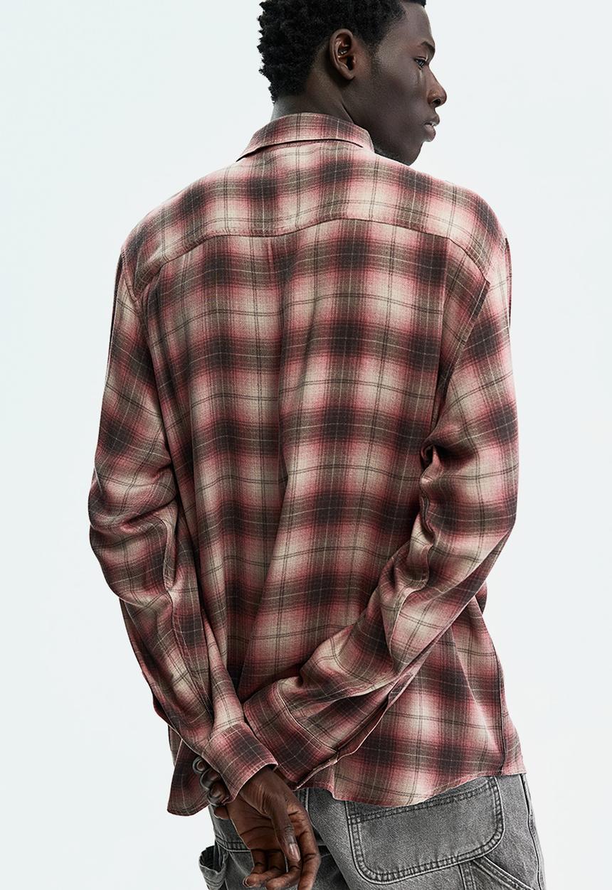 H&M - Relaxed fit shirt - pink/checked