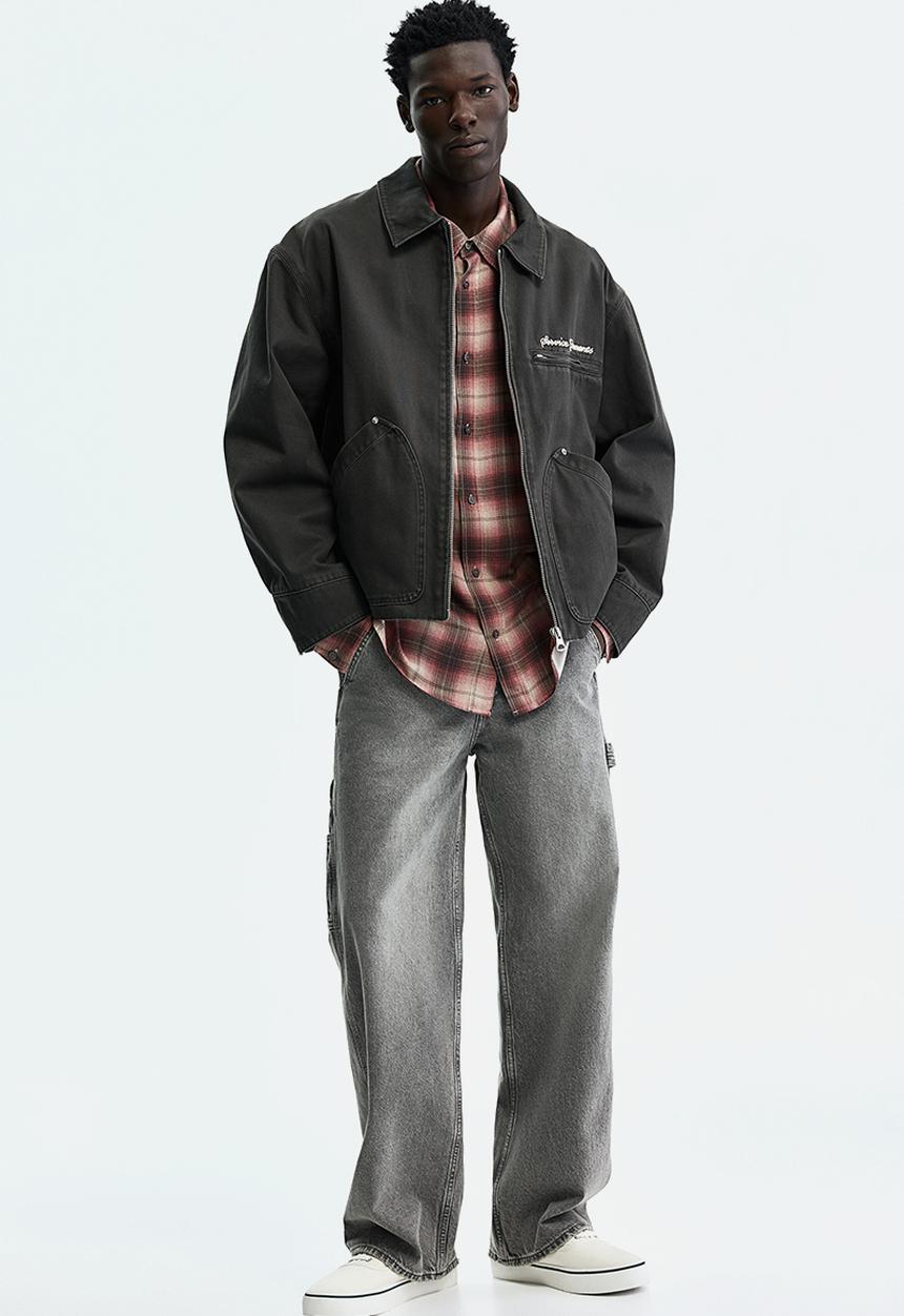 H&M - Relaxed fit shirt - pink/checked