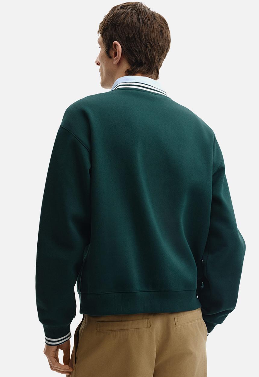 H&M - Loose fit printed sweatshirt - dark green/team meadows
