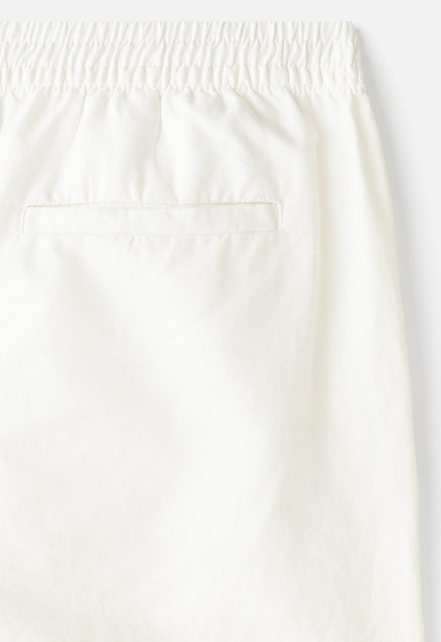 H&M - Regular fit linen-blend shorts - white
